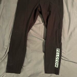 Peloton Leggings High Rise Logo Black 7/8 Plus Size 1X